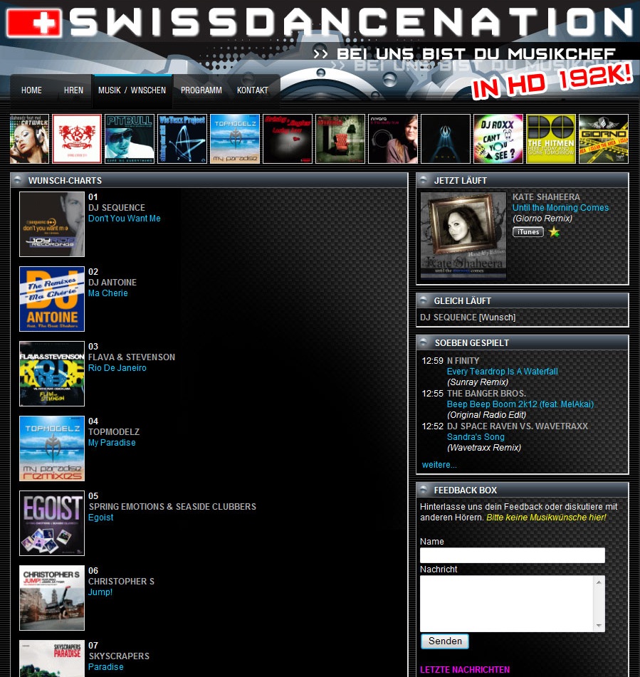 Chartplatzierung Swiss Dance Nation No. 1