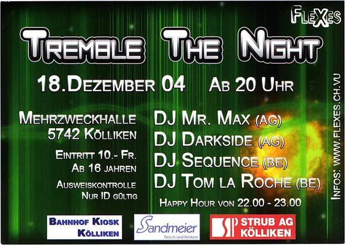 Event Flyer Tremble the Night