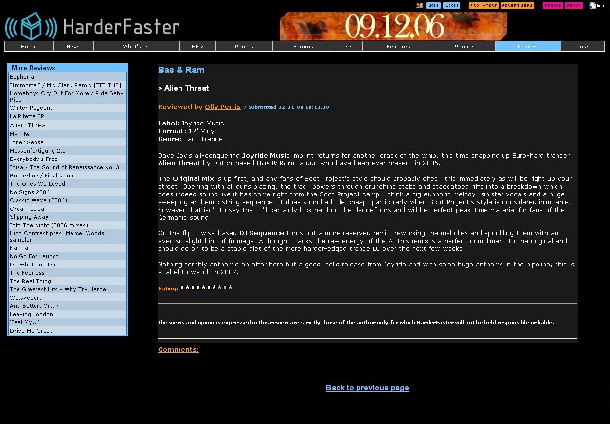 Rezension Harder and Faster Alien Threat